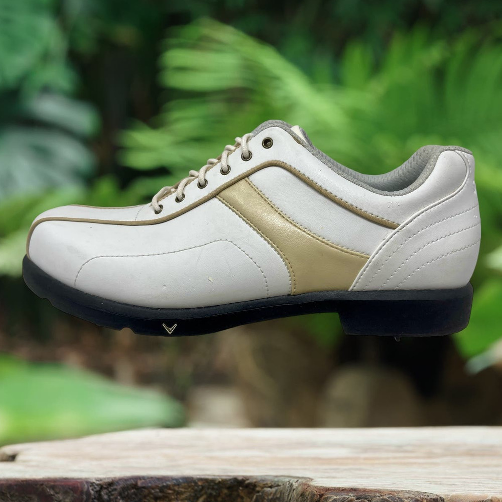 Callaway Golf V CG Sport Shoes Women's Sz 8 White Gold 1,0,3,0:L.7.7